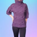 Modni puloverček vijola, lahko na manjši št., 3.5 e