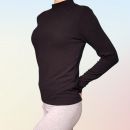 ZARA fino rebrast črn polpuli vel.piše L, vendar ustreza nekje S do M, 4e