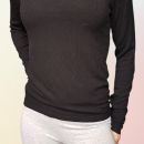 ZARA fino rebrast črn polpuli vel.piše L, vendar ustreza nekje S do M, 4e