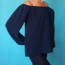 Elegantna temno modra majica, S, 5e