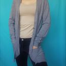 Daljša siva jopica z žepoma, S, 3e