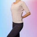 Pletena majica zlato bež svetleča, XS, 4e