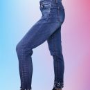 Kavbojke s perlami in kristalčki S-M, 3e