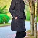 Zara ženski plašč, črn, S