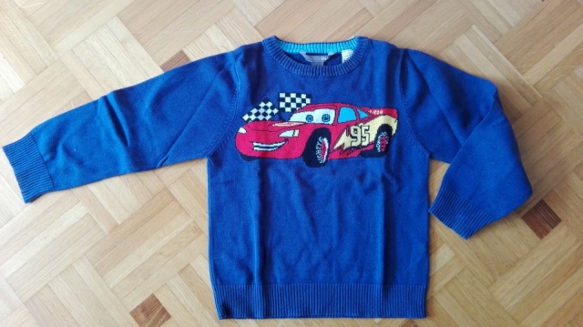 Majčka, pulover Cars, št. 110,  5-6 let