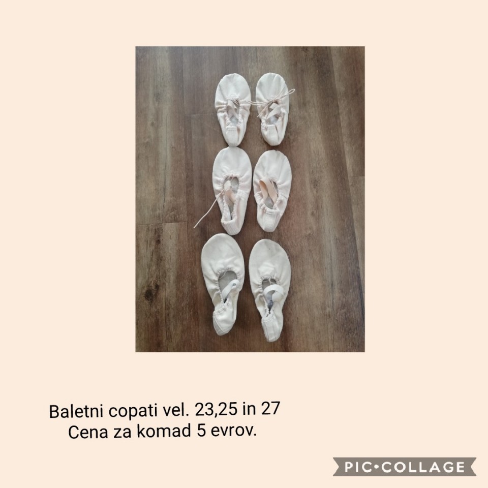 Baletni copati vel 23,25 in 27