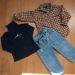98: kavbojke, puli, topla H&M podložena srajca,