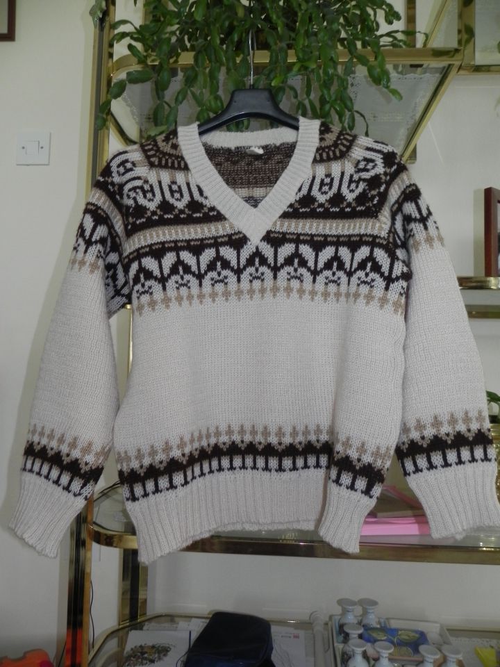 pulover m, old looked, debela pletenina, 5 eur
