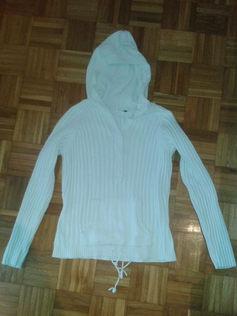Pleten pulover, smetana/bel, 3 eur