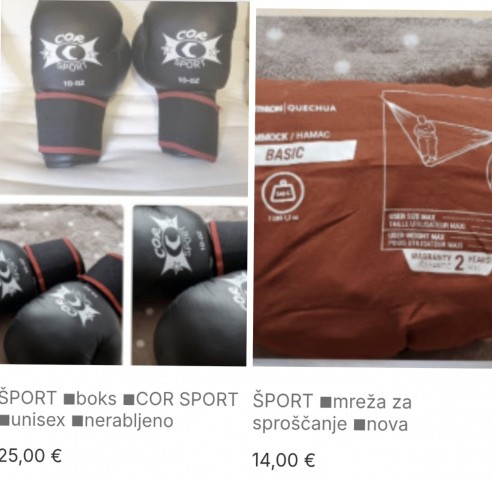 Šport - razni artikli - foto