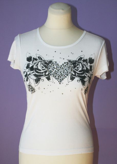 Sonia Rykiel Paris T-shirt s potiskom in kristalčki (XS-S) 10 EUR