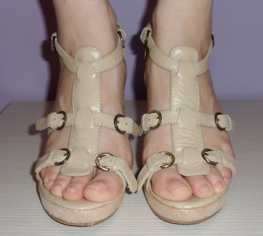 Wedge usnjeni sandali (36) 10 EUR