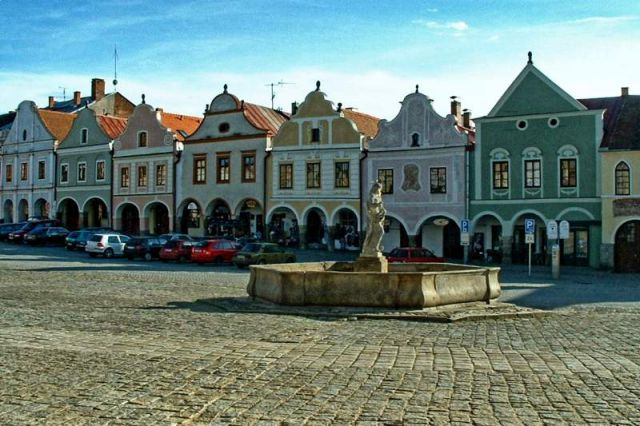 češka: srednjeveško mesto telč - foto