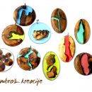 obeski: les + epoksi smola; premer cca 5 cm; 25 €