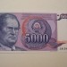 BANKOVEC 5000 DINARJEV - 1 MAJ 1985 - UNC
