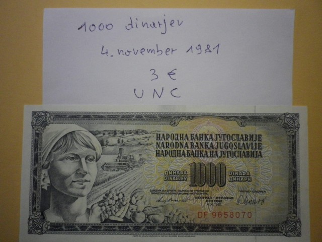 1000 din 4 november 1981 - UNC 1