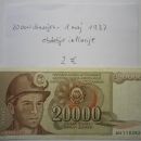 BANKOVEC 20000 DINARJEV - 1 MAJ 1987, OBDOBJE INFLACIJE 1