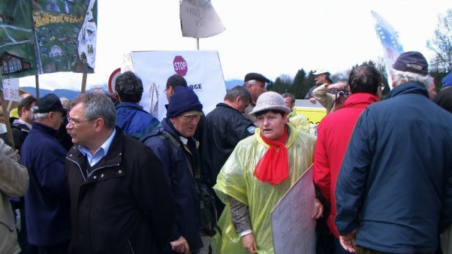 Protestni shod na Brdu pri Kranju - foto povečava