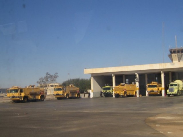 Gasilska tehnika na International airport Hurghada v Hurgadi.