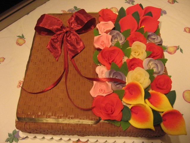  torta košarica s cvetjem