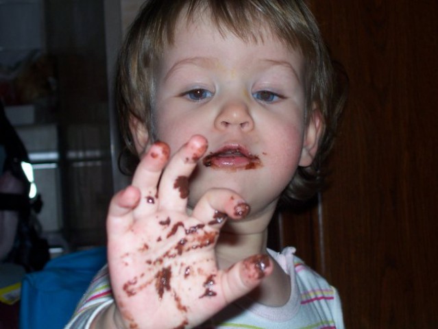 Takole pa zgleda, ko jem čokoladne piškote...
