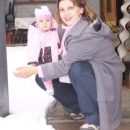 Z mami na prvem snegu