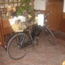 razstavljeno kolo v gostilni pod gradom Bitnja