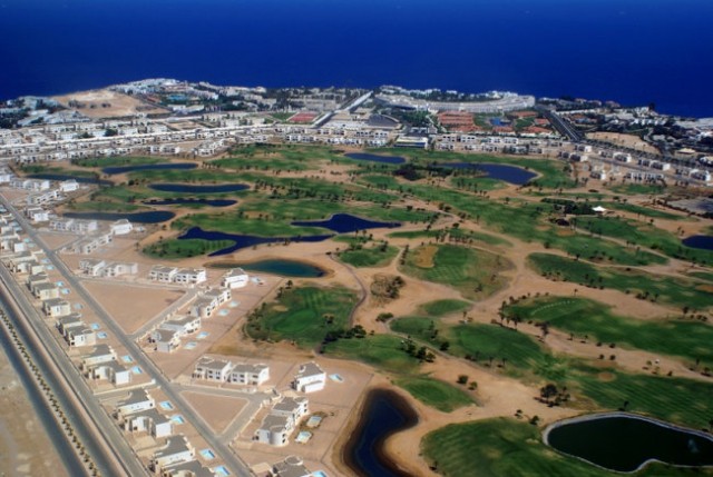 Golf igrišča v Sharmu - iz letala